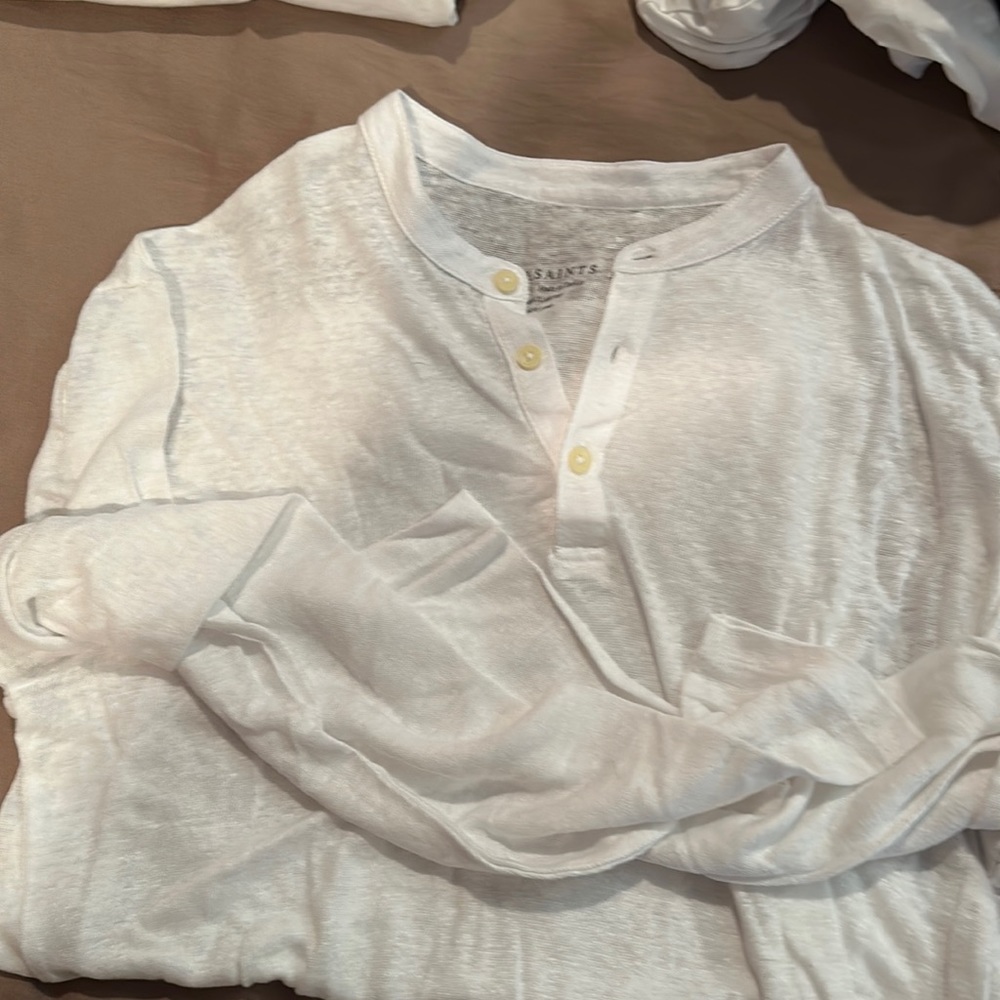 All Saints White Long Sleeve shirt (NEVER WORN)